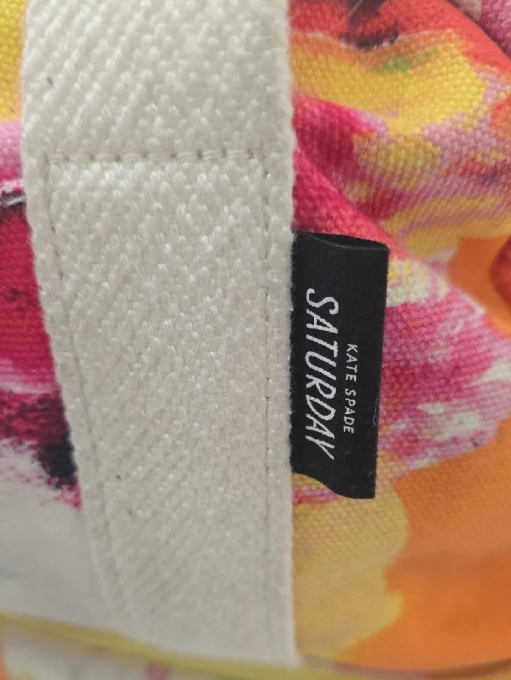 kate spade Multicolor Brushstroke Cosmetic Bag‎ with Cream Handles